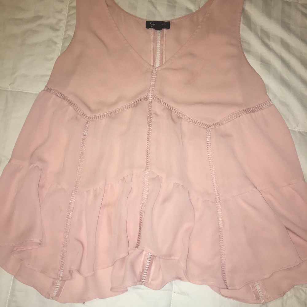 light pink sheer tank